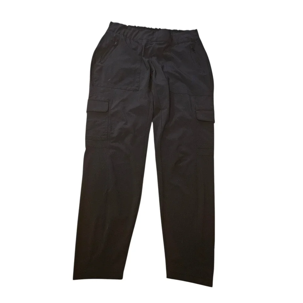 Athleta Cargo‎ Pants Black Utility Pockets  Activewear SZ 8